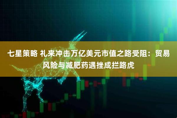 七星策略 礼来冲击万亿美元市值之路受阻：贸易风险与减肥药遇挫成拦路虎