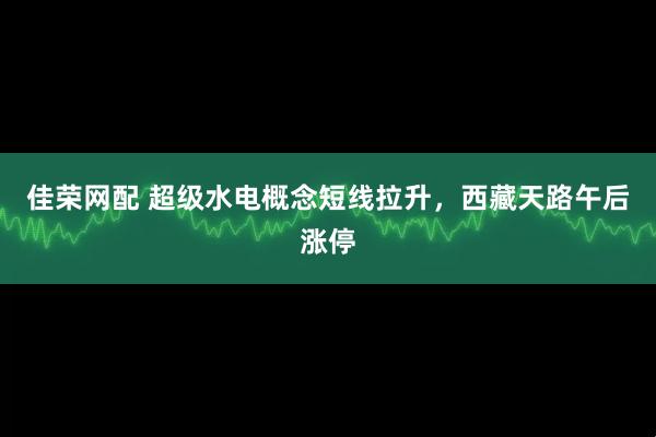 佳荣网配 超级水电概念短线拉升，西藏天路午后涨停